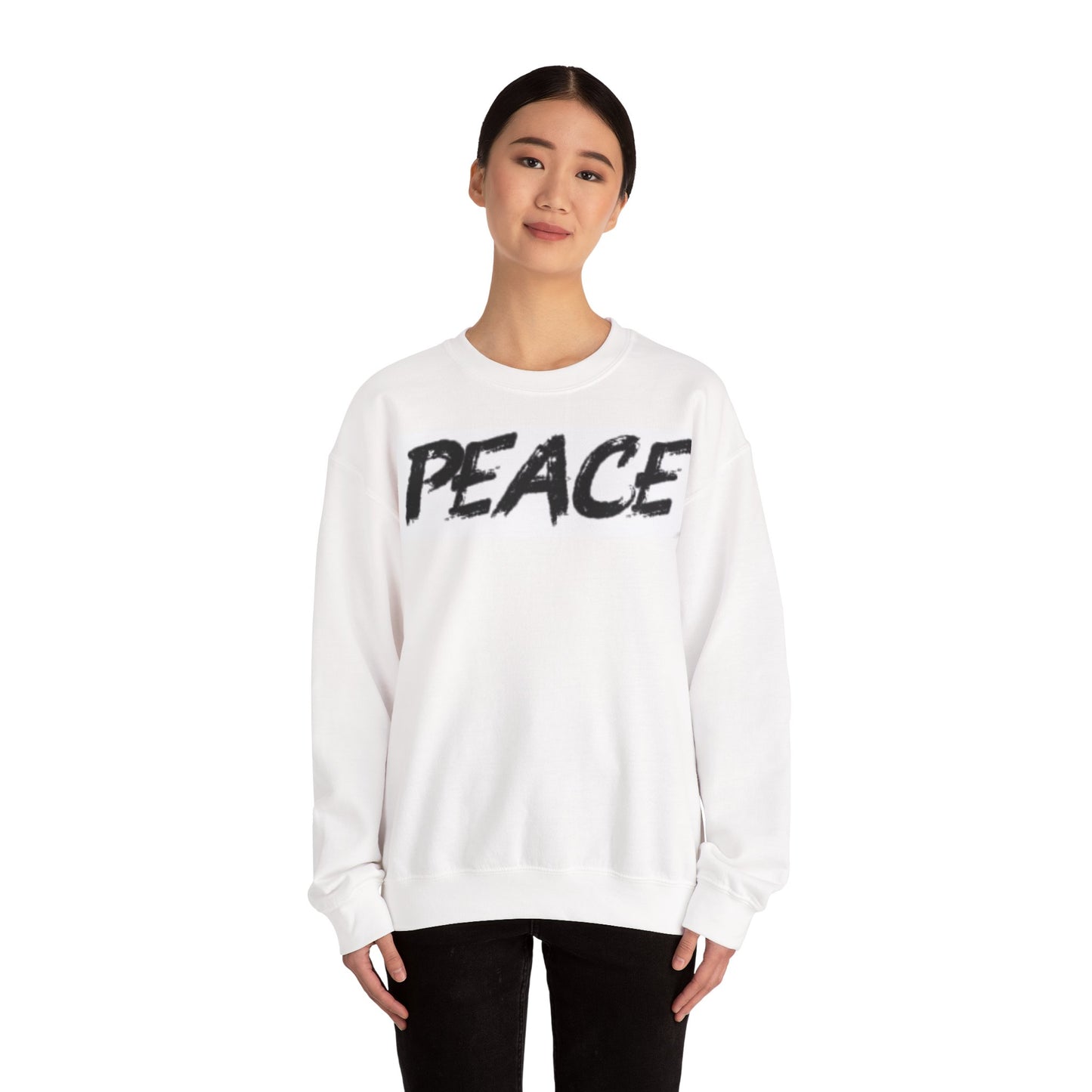 Peace Graphic Crewneck Sweatshirt — Drip Peace Sign Pullover