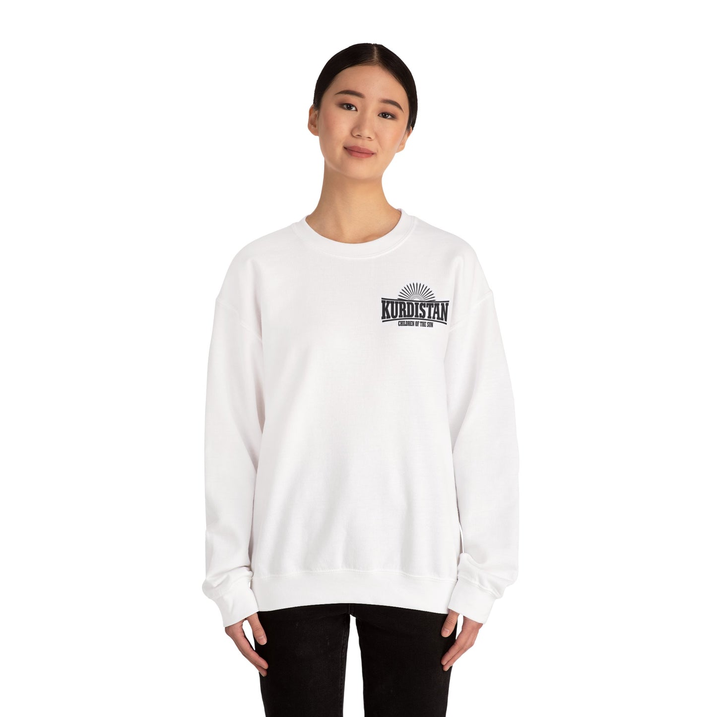 Kurdistan Keça Rojava Crewneck Sweatshirt — Kurdish Pride Graphic Sweatshirt