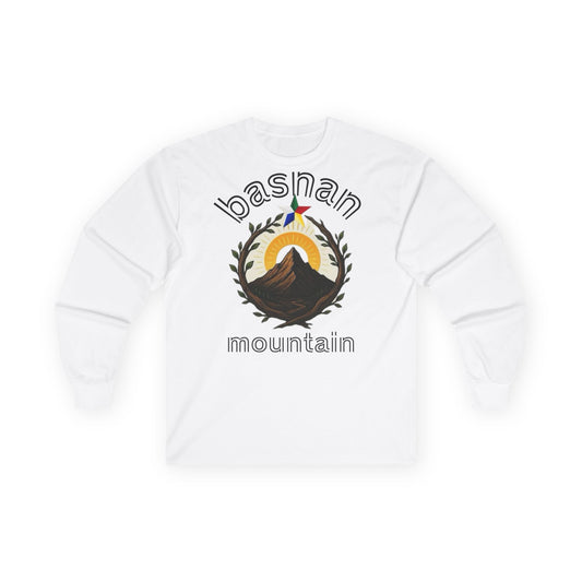 Mountain Sunrise Long Sleeve Tee — Nature Crest Graphic Shirt