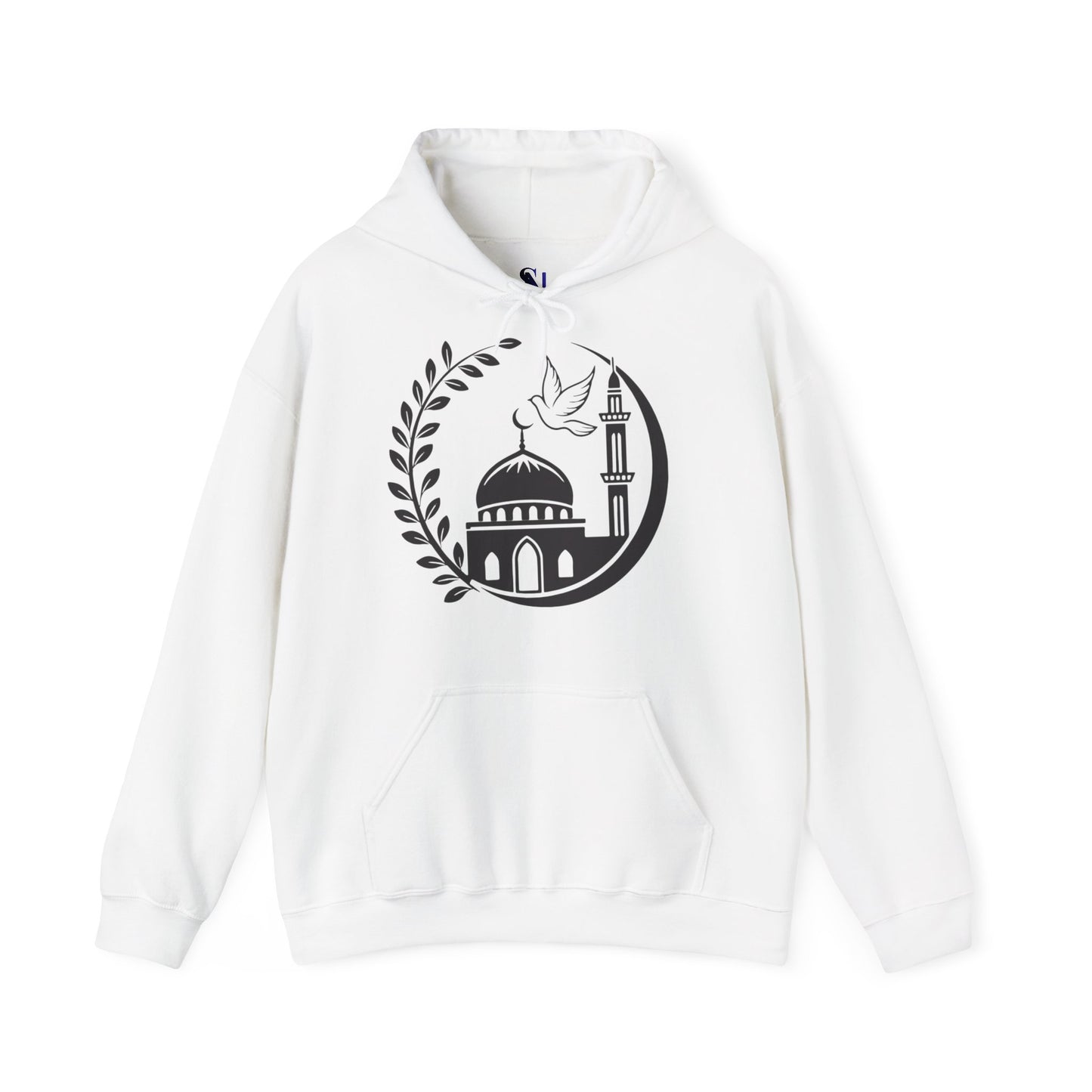 Mosque Crescent Hoodie — Islamic Mosque Crescent & Dove Pullover