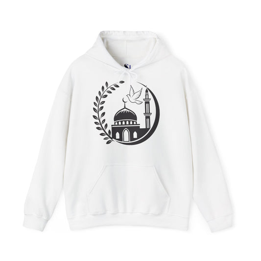 Mosque Crescent Hoodie — Islamic Mosque Crescent & Dove Pullover