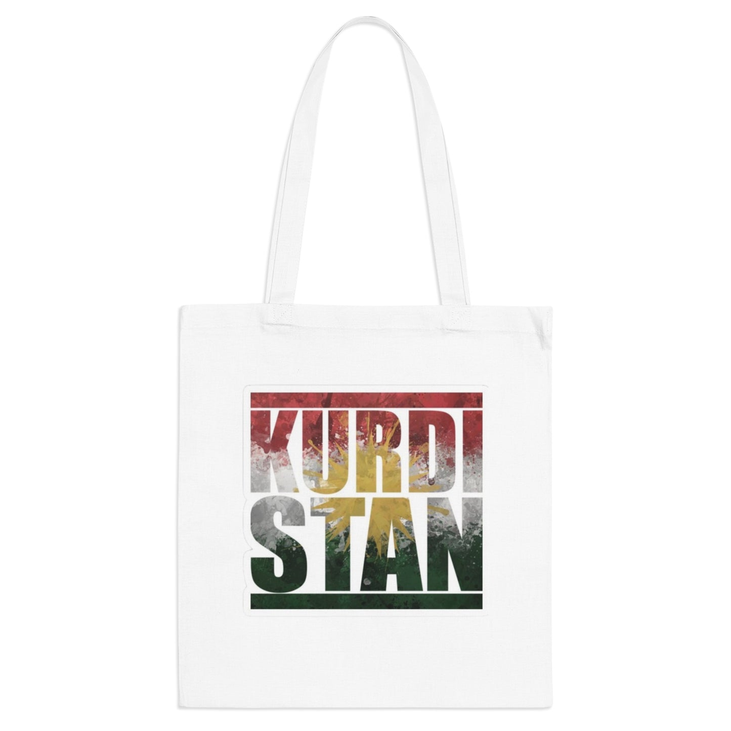 Kurdistan Flag Tote Bag — Kurdish Pride Canvas Grocery & Everyday Tote